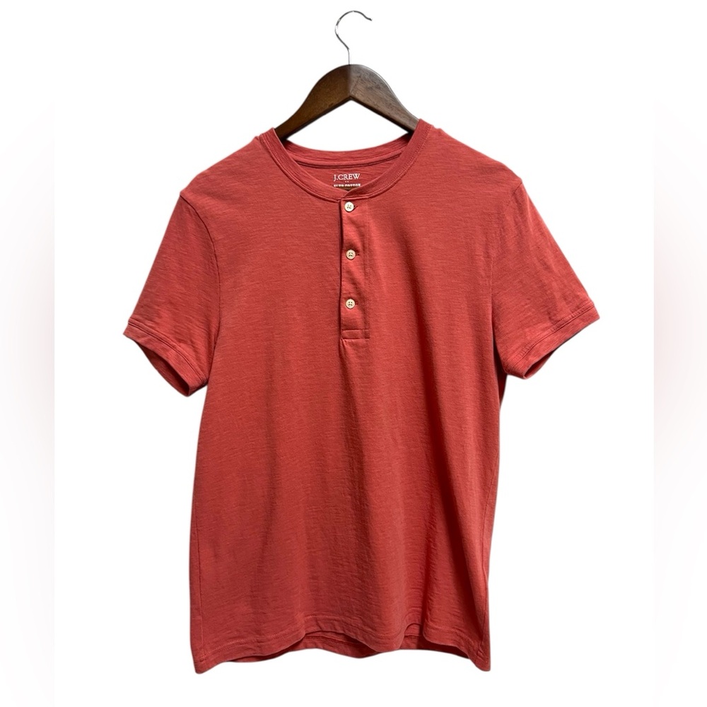 J.Crew Short-sleeve henley in slub cotton size S